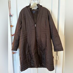 Lands' End Women's Brown Puffer Coat